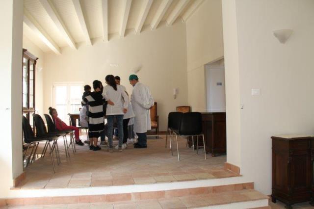 Il presidio allestito all'ex mulino del sale, oggi Centro Aggregativo Diurno per Anziani