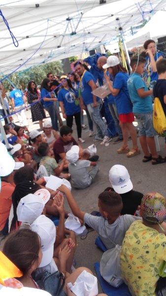 I nostri bambini impegnati nelle attivit� in via D'Amelio, luogo della strage