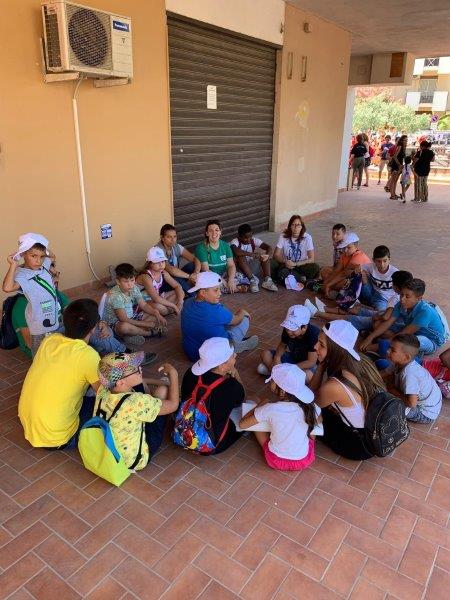 I nostri bambini impegnati nelle attivit� in via D'Amelio, luogo della strage