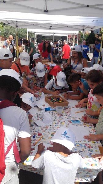 I nostri bambini impegnati nelle attivit� in via D'Amelio, luogo della strage