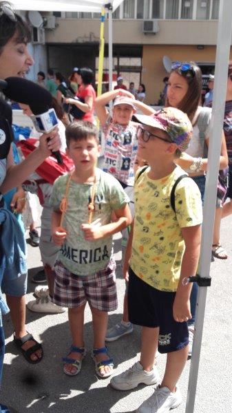 I nostri bambini impegnati nelle attivit� in via D'Amelio, luogo della strage