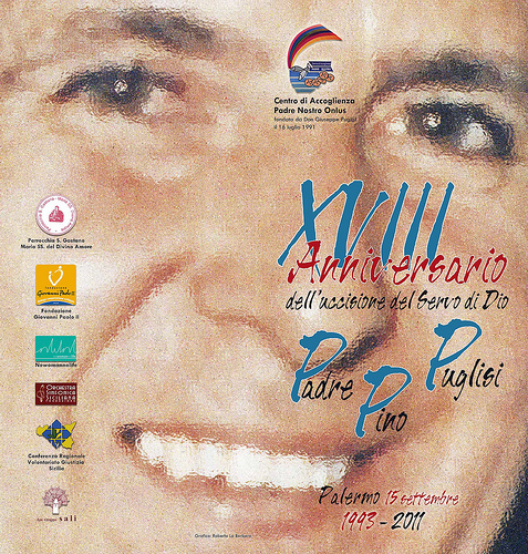 Nell'immagine: 18� Anniversario dell'uccisione di Padre Pino Puglisi
