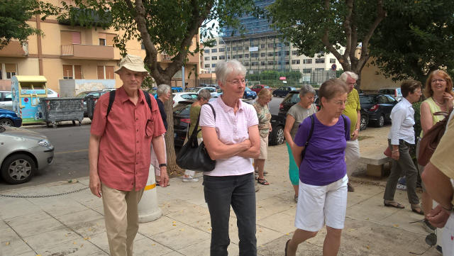 Il gruppo in visita alla casa-museo del Beato Puglisi