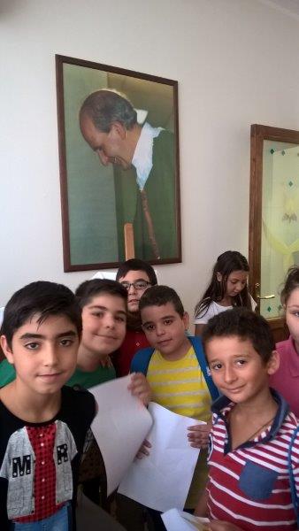 Gli alunni delle quinte classi della scuola Orestano di Palermo in visita il 7 ottobre 2016