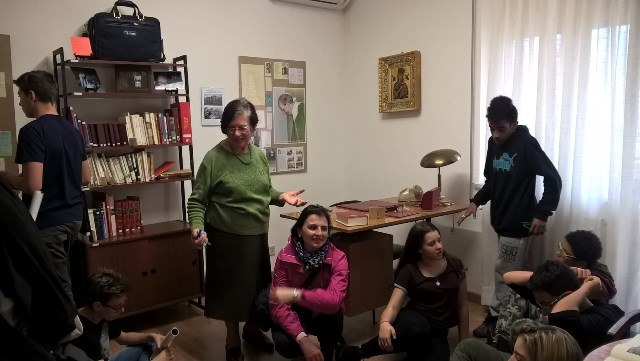 Gli studenti della scuola media di Sagrate in visita presso la Casa-Museo del Beato Puglisi