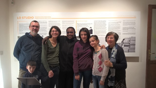 La famiglia Vergani in visita presso la casa-museo del Beato Puglisi il 27 novembre 2017