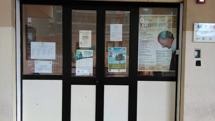 Ingresso dei locali di via Simoncini Scaglione