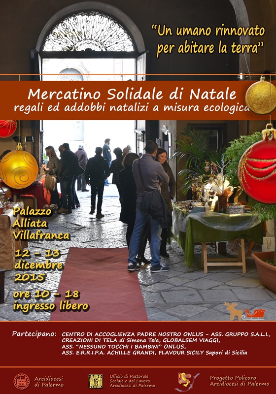 Locandina Mercatino Solidale di Natale 2015
