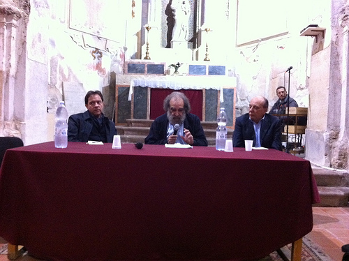Durante la presentazione dell'oratorio