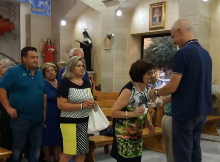 Le reliquie del Beato Giuseppe Puglisi esposte nella parrocchia S. Maria Ausiliatrice di Butera