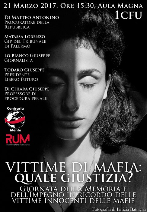 Giornata Nazionale della Memoria e dell'Impegno in ricordo delle Vittime della mafia presso la Facolt� di Giurisprudenza dell'Ateneo palermitano